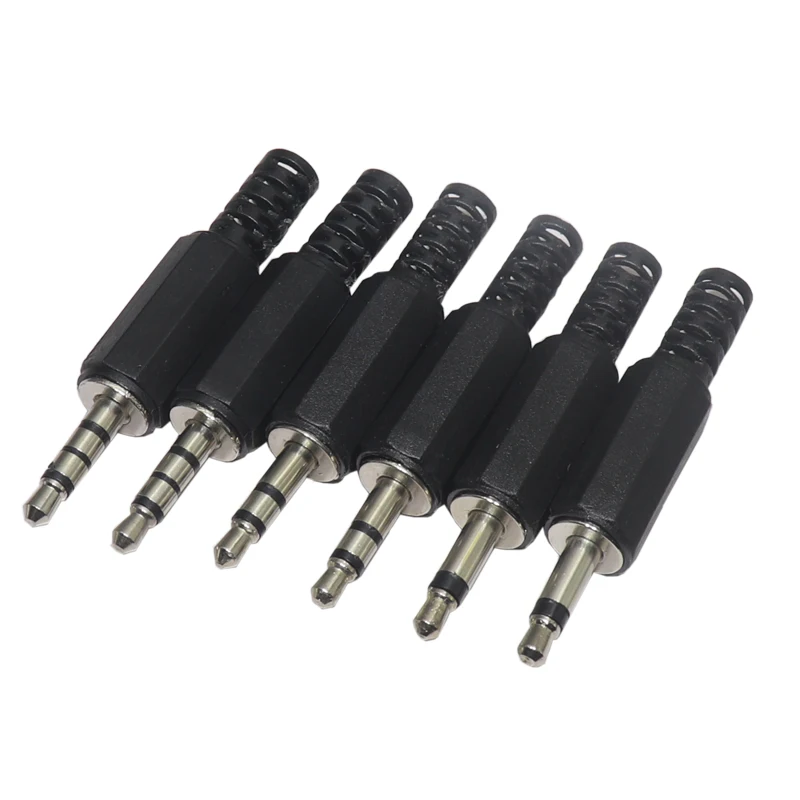 【10PCS】3.5mm RCA Plug 2 3 4 Pole Mono Stereo Audio Video Dual Audio Plug Headphone Cable Wire Connector