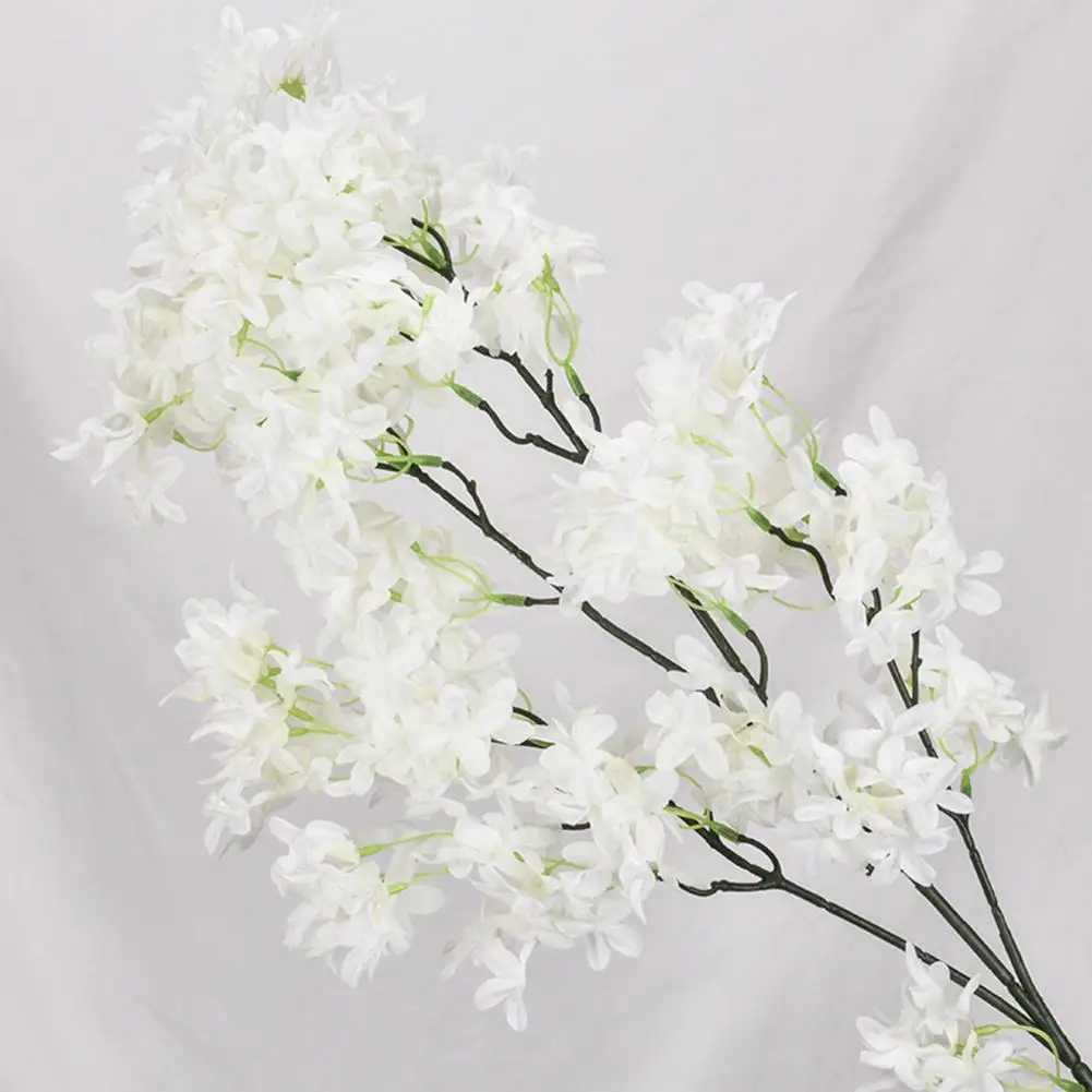 1 Bunch Useful No Watering Clear Vines Fake Flower Artificial Lilac Flower Wedding Party Countertop Decoration