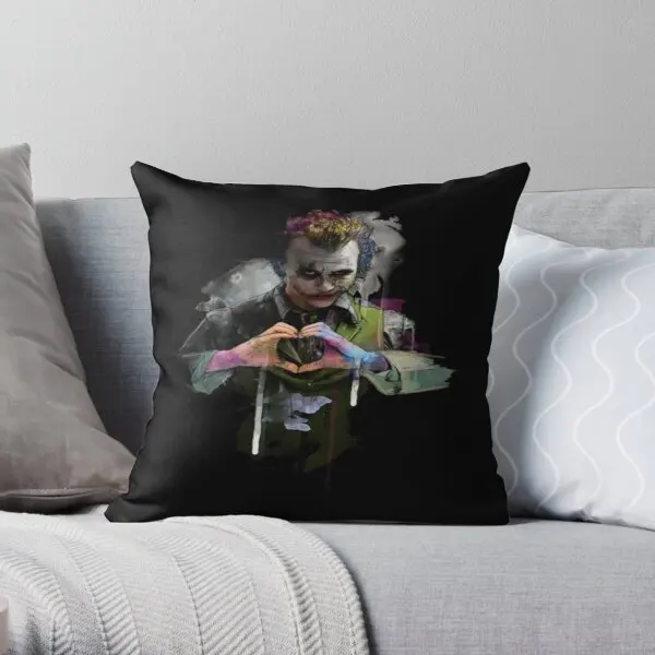 Joker  Printing Throw Pillow Cover Throw Fashion Case Hotel Car Bedroom Comfort Bed Fashion Square Pillows not include One Side