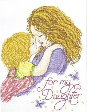 Higher Cotton HIGH quality 14CT Cross Stitch Stitches Embroidery Kits For My Daughter 36x42cm CS-302WM