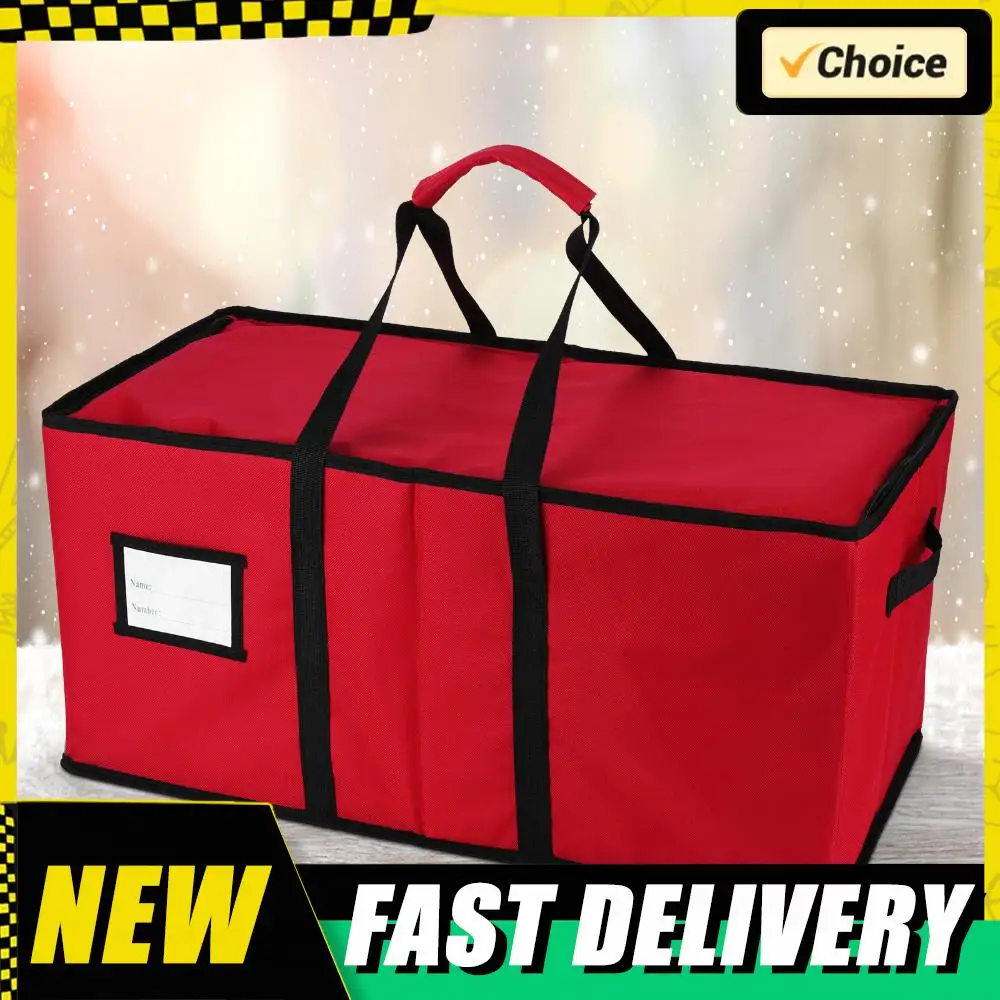 

Red Oxford Christmas Ornaments Container Bin Stores Up To 128 3Inch Holiday Ornaments Xmas Decor Storage Organizer