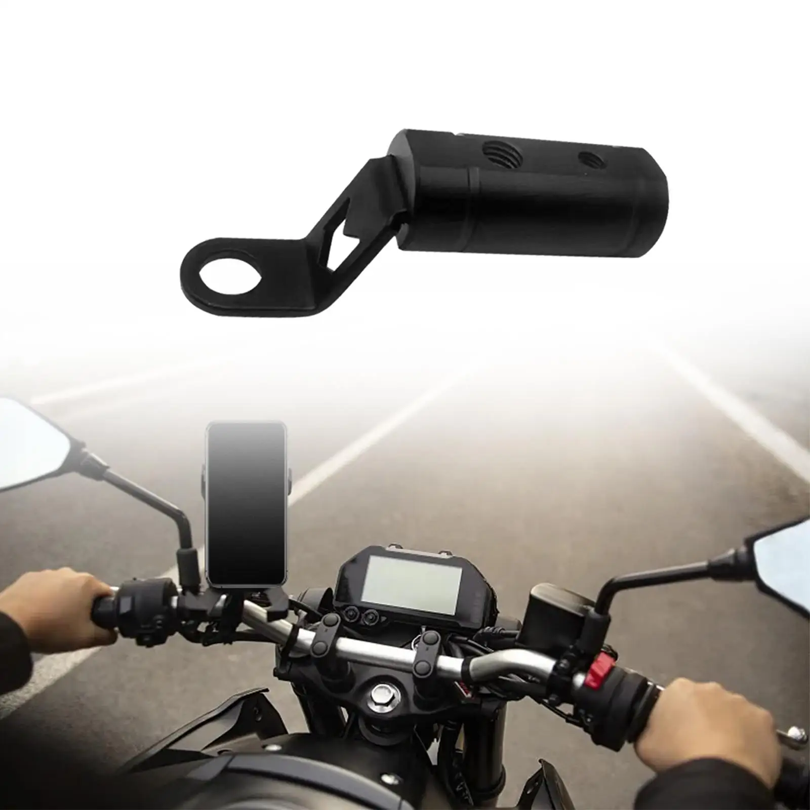 Rear View Mirror Extender Rear Mirror Extension Bracket Light Phone Holder Stand for Bicycle Motorcycle Electric Motorbike