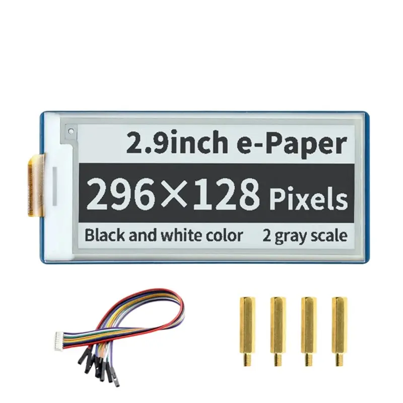

A37T-2.9Inch Epaper Display For Raspberry Pi Pico E-Ink White/Black 296X128 Pixels SPI Communication Interface Screen