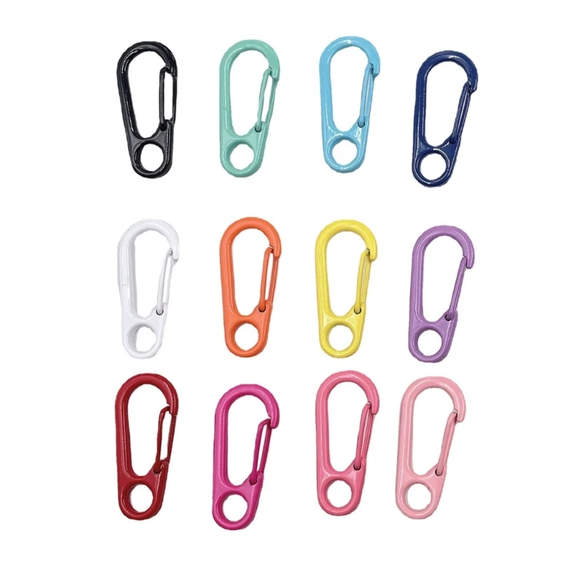 10pack Backpacks Dog Leashes Carabiner Small Spring Hook Multicolor Carabiner for Paracord Key and Outdoor Gears