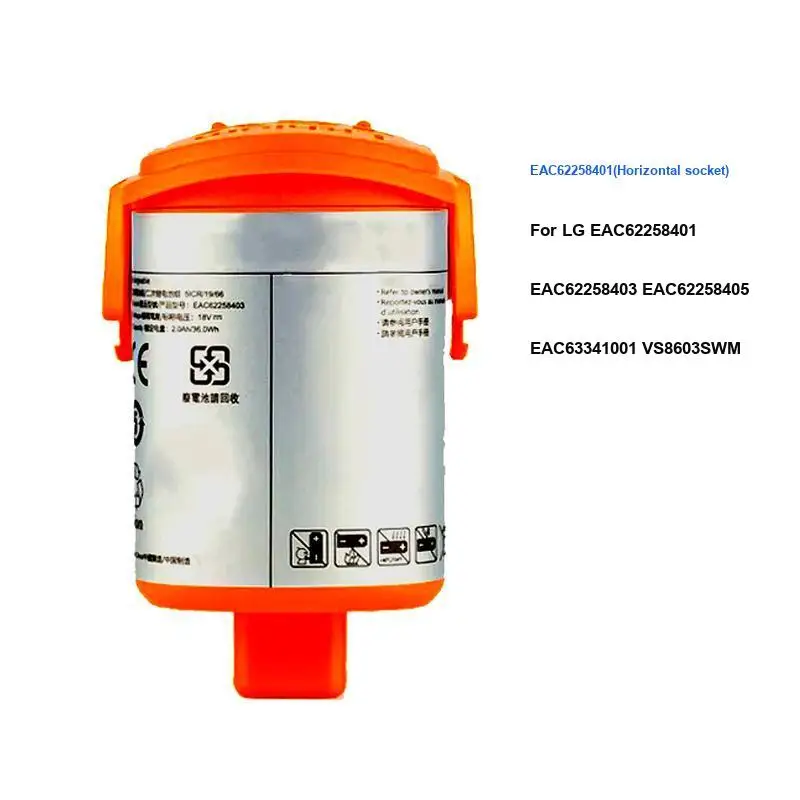

Новый аккумулятор EAC62258403 для пылесоса LG VS8400 VSF8606SWM VS7401C S86R VS86 EAC62258401 EAC62258405 EAC63341001 36 Втч