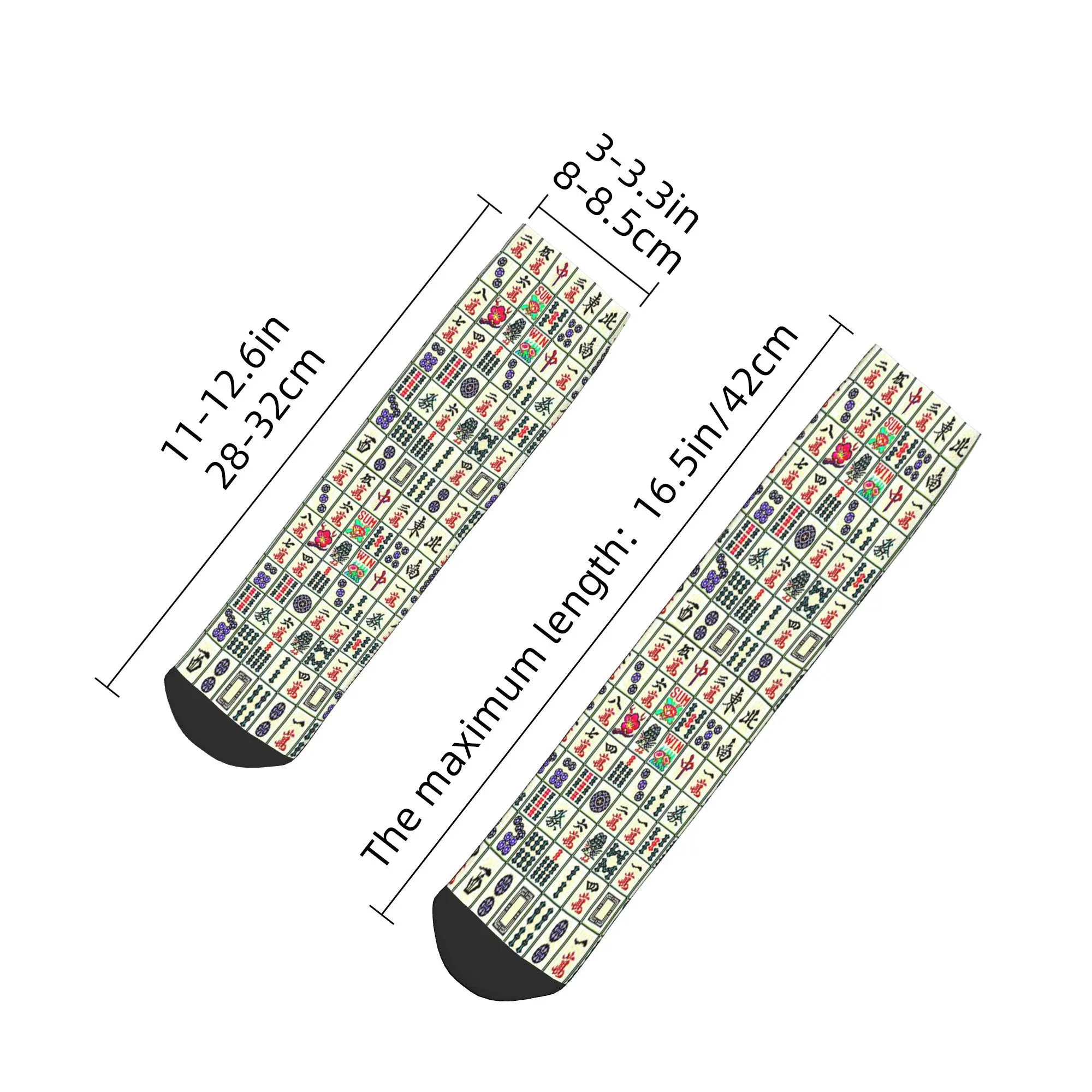 ถุงเท้ามัลติซีซั่นลายไพ่นกกระจอกสไตล์ฮาราจูกุ ซับเหงื่อ ถุงเท้ากีฬาแบบกลางนุ่มสบาย ลายตลก สำหรับผู้ชาย ผู้หญิง ของขวัญคริสต์มาส