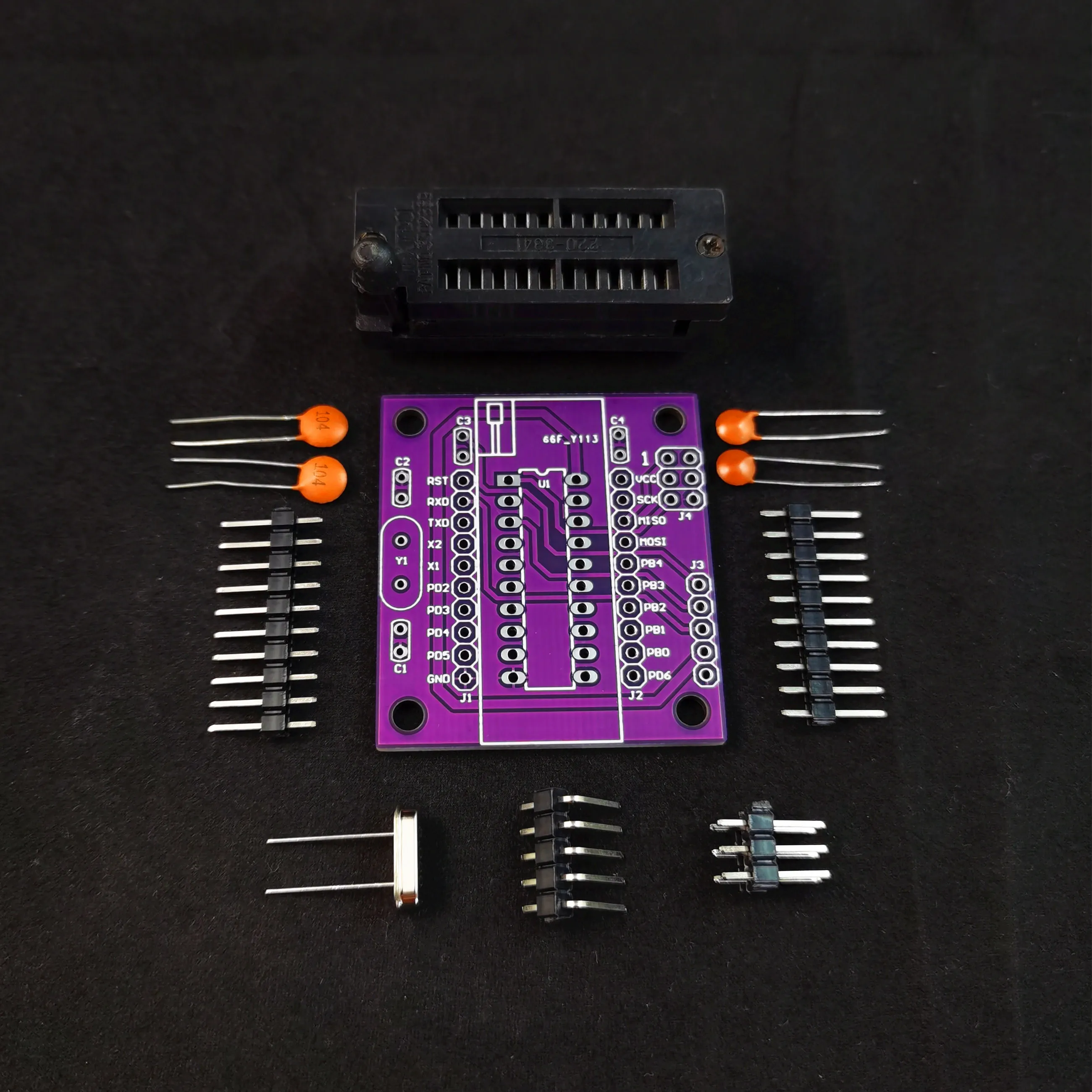 miniCore ATtiny2313/4313/A/V-10PU DIP20 Minimum System Board Can Make Arduino Programming Block With ISP6 and Serial Inteface