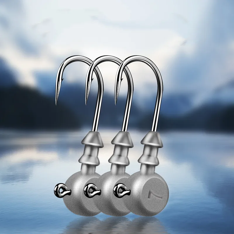 Angeln scharfe Jig Kopf Haken 3,5-15g Schloss weichen Köder Wurm Köder Dreieck Haken Anti hängenden Boden starke Angelhaken Müll laufen Fisch – Detail 5