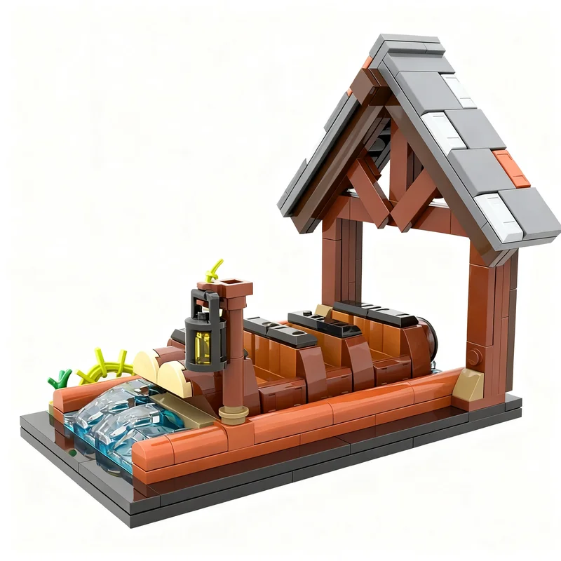 241pcs MOC Disnay Splash Mountain Ride Inspired Collectible Attractions Series 3 Model Building Blocks Christmas Gift Toy Idea