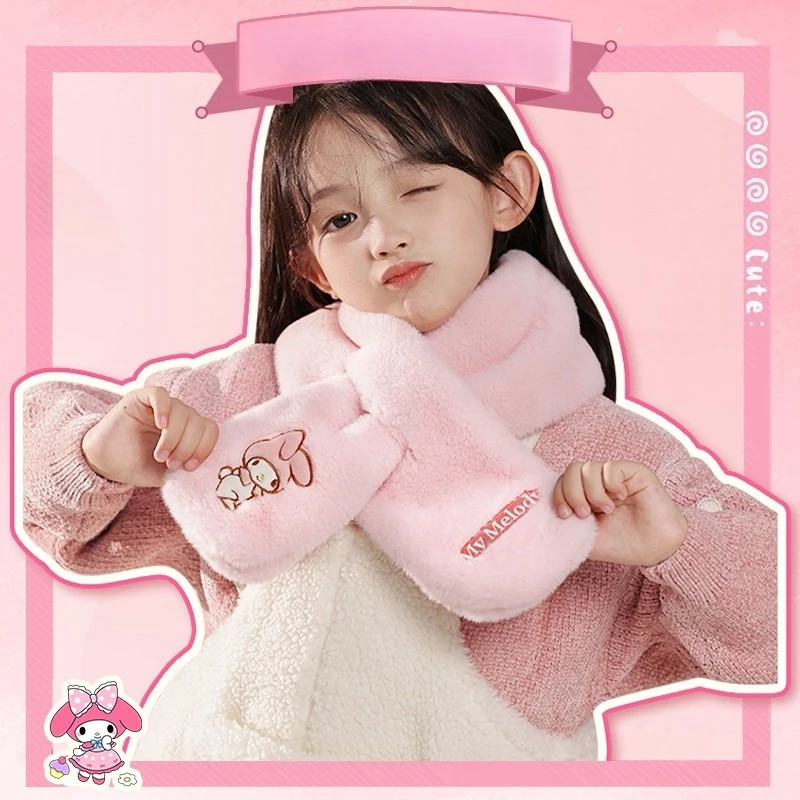 

Детский шарф Miniso на весну и осень-зиму, детский шарф для мальчиков и девочек, шарф для защиты шеи, популярный плюшевый шарф, детский чехол на шею