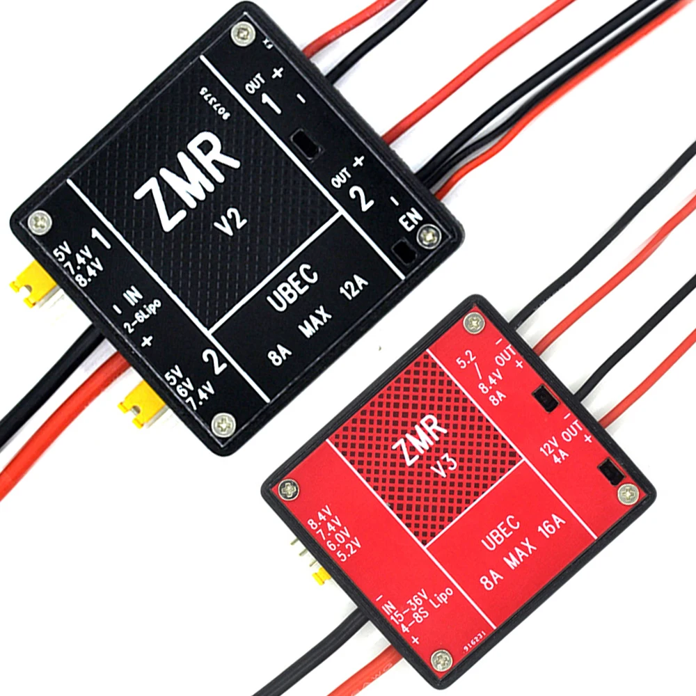 RCクワッドコプターfpvレーシングドローン,スペアパーツ,デュアル入力電圧,2-6s lipo,4-8s bec,v1,v2,v3,zmr,8a