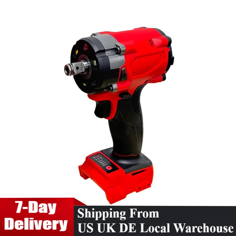 

500N.m Torque Brushless Impac Wrench 1/2inch Cordless Electric Screwdriver 4 Gear Mode Power Tool For Milwaukee 18V Battery