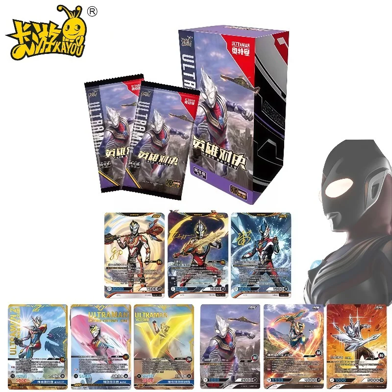 

KAYOU натуральная серия Ultraman Hero Duel аниме-карта UltramanTiga Ultraman Zero игровая коллекция игрушек флэш-карта подарок оригинальная коробка