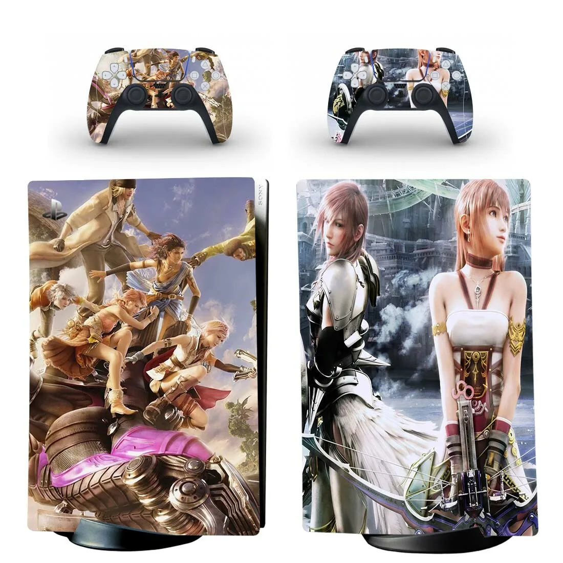 Final Fantasy Game PS5 Digital Skin Sticker Decal Cover for Console and 2 Controllers Vinyl Skins