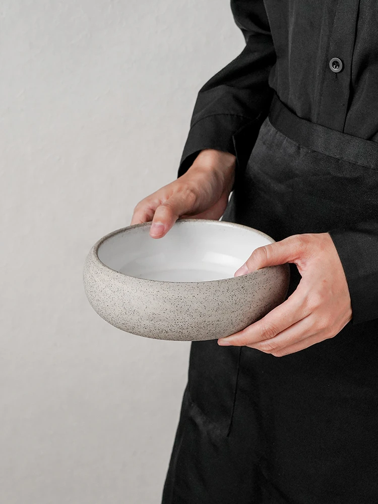Creative Ceramics Special Western Food Dish French Soup Bowl Round Oval Salad Bowl Soup Plate Hotel Restaurant Ice Plate view 3
