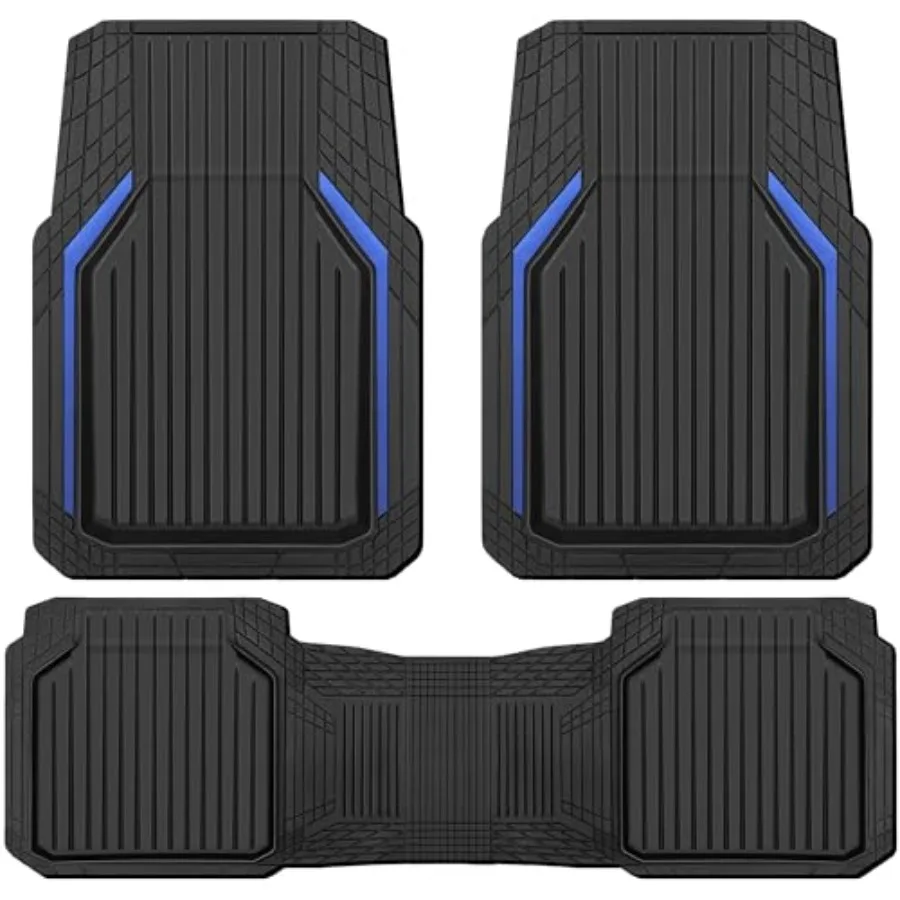 

Heavy Duty Rubber Floor Mats for Car, Waterproof Liner Deep Dish Car Mats Full Sets, Universal Trim to Fit for SUV Truck Sedans