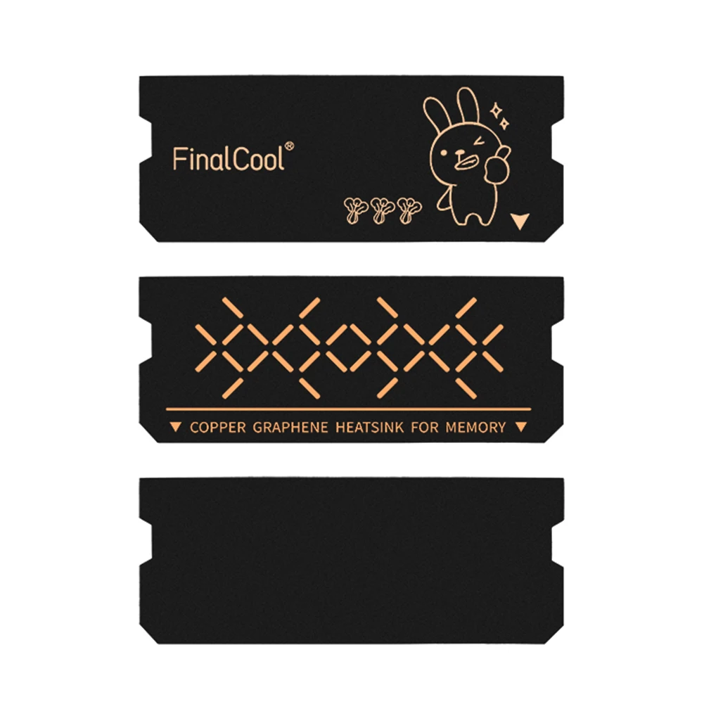 

M.2 SSD Heat Sink Thermal Pad Copper Foil Design Thermorytic Pad Antioxidant Graphene Coating for DDR5 DDR4 DDR3 Memory Module