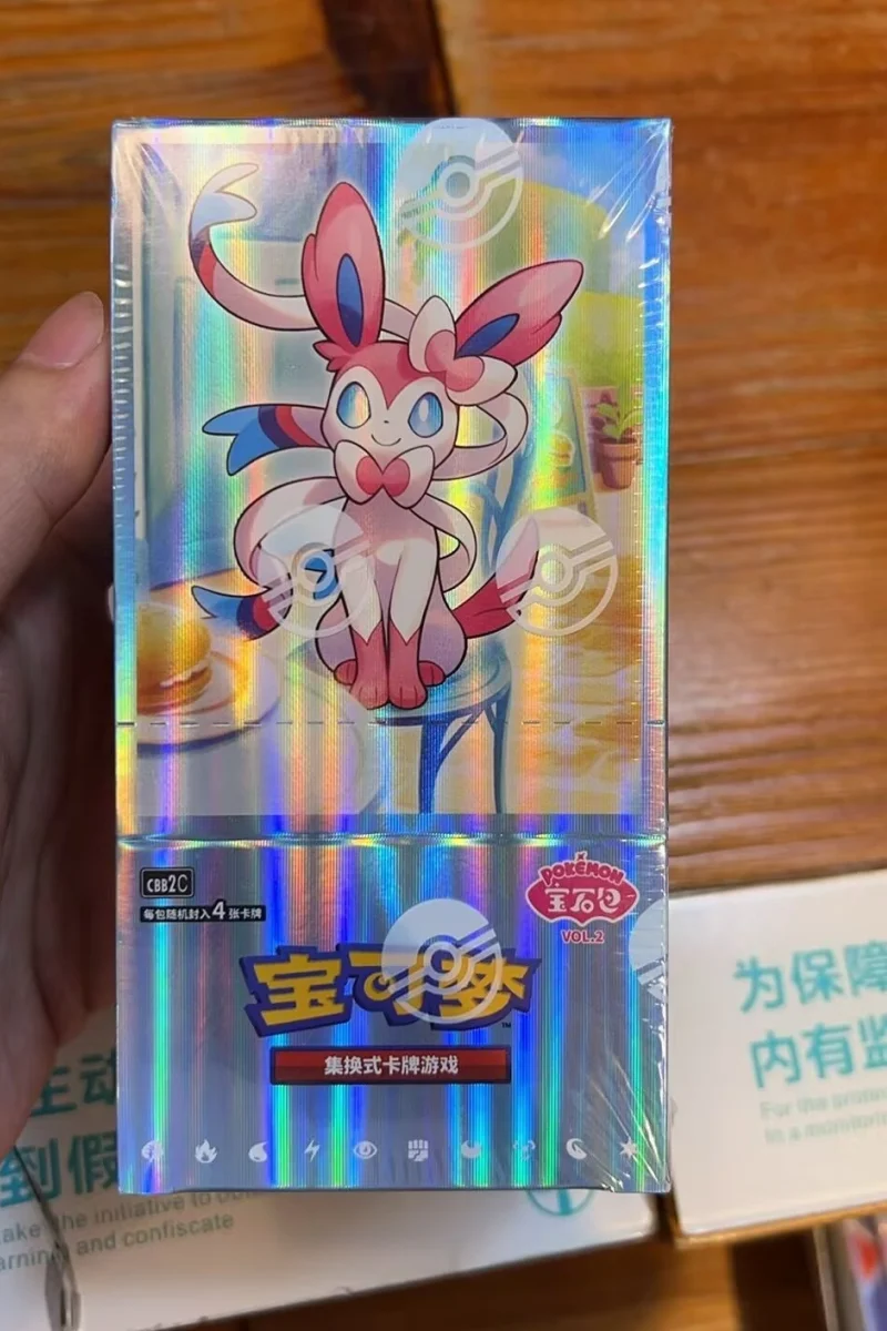 

Original Eevee Album Scarlet And VioletPTCG Trading Cards Gem Pack Vol.2 Chinese Collectible Blind Box Toy Birthday Gift InStock