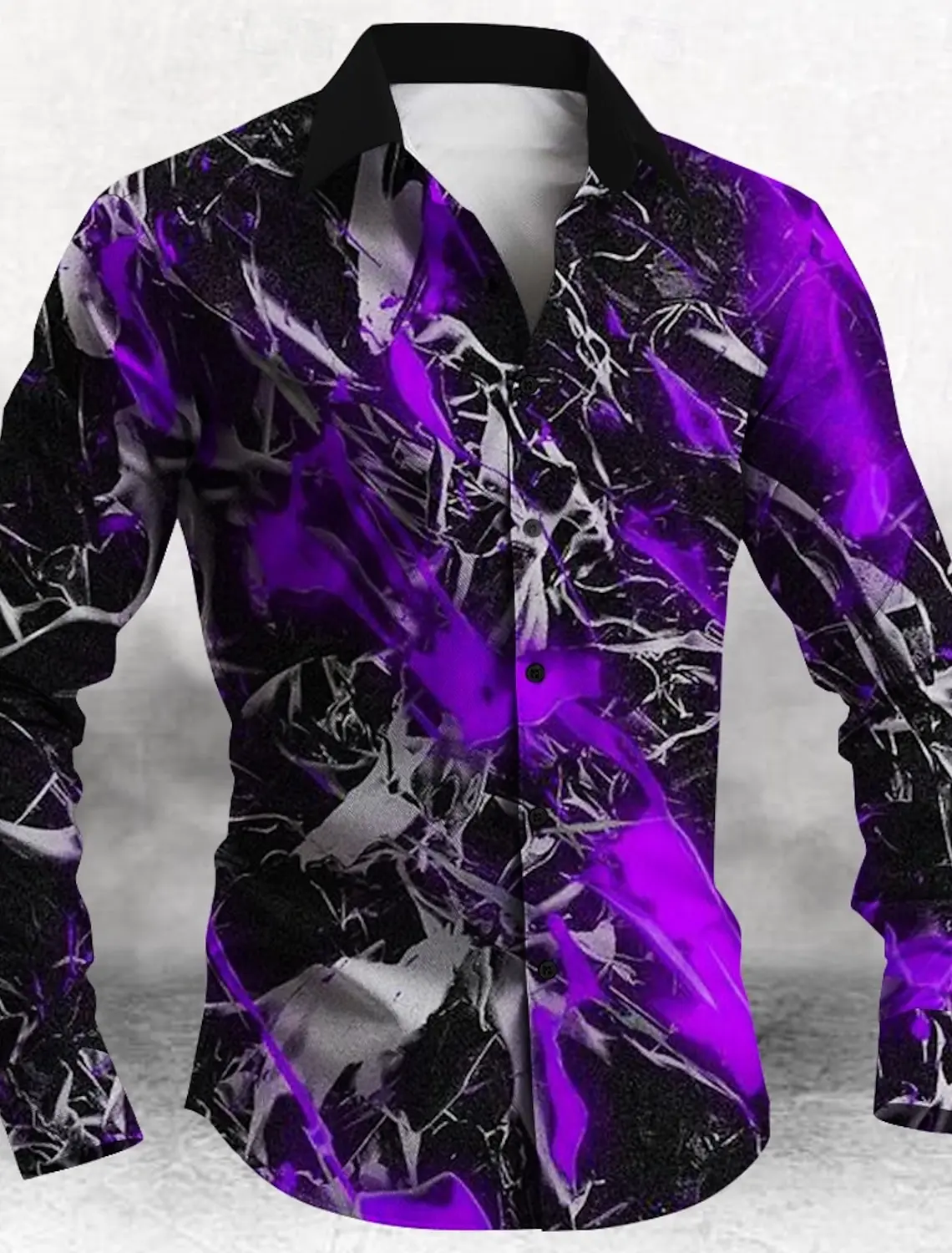 Camisa de manga larga con estampado 3D para hombre, camisa con botones, cuello de camisa de Horror, manchas de sangre, fiesta nocturna, otoño, invierno, primavera y verano, poliéster