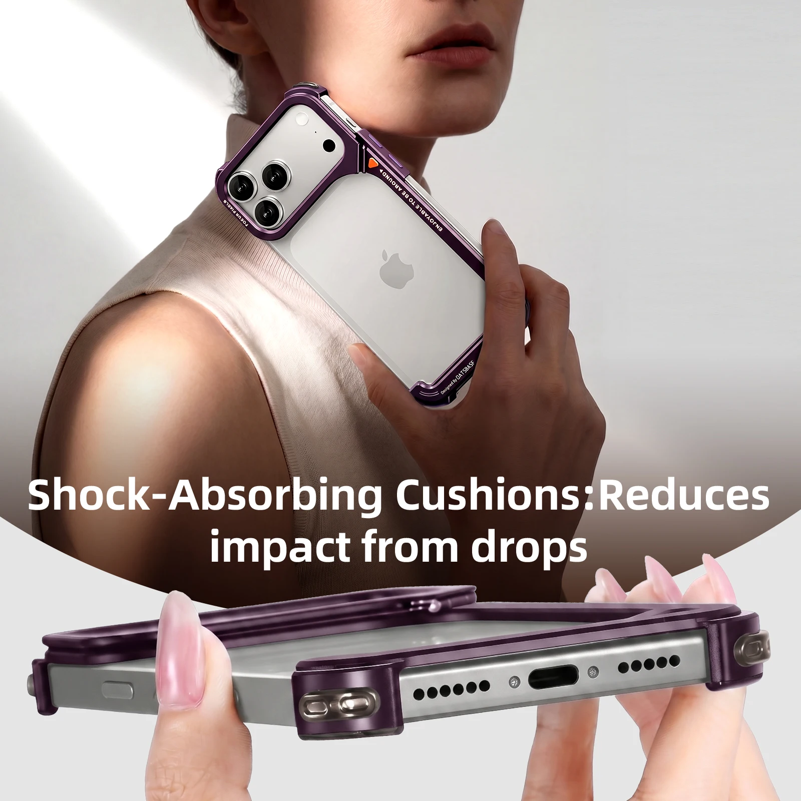 Oatsbasf 9‑shape Bumper Case For Iphone 18 Pro Max / 17 Pro Max, Phone Cover With Camera Kickstand, Air‑cushion Shock‑absorbing view 4