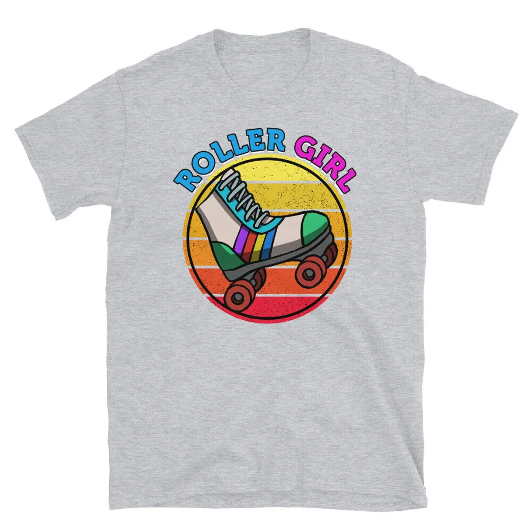Roller Girl Retro Patines Derby Novedad Regalo Camiseta unisex de manga corta