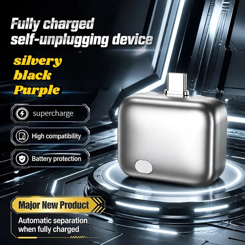 Full‑Charge Auto Disconnect Charger Protector Type‑C Auto Power‑Off Adapter Anti‑Overcharge Protection Mobile Phone Charging