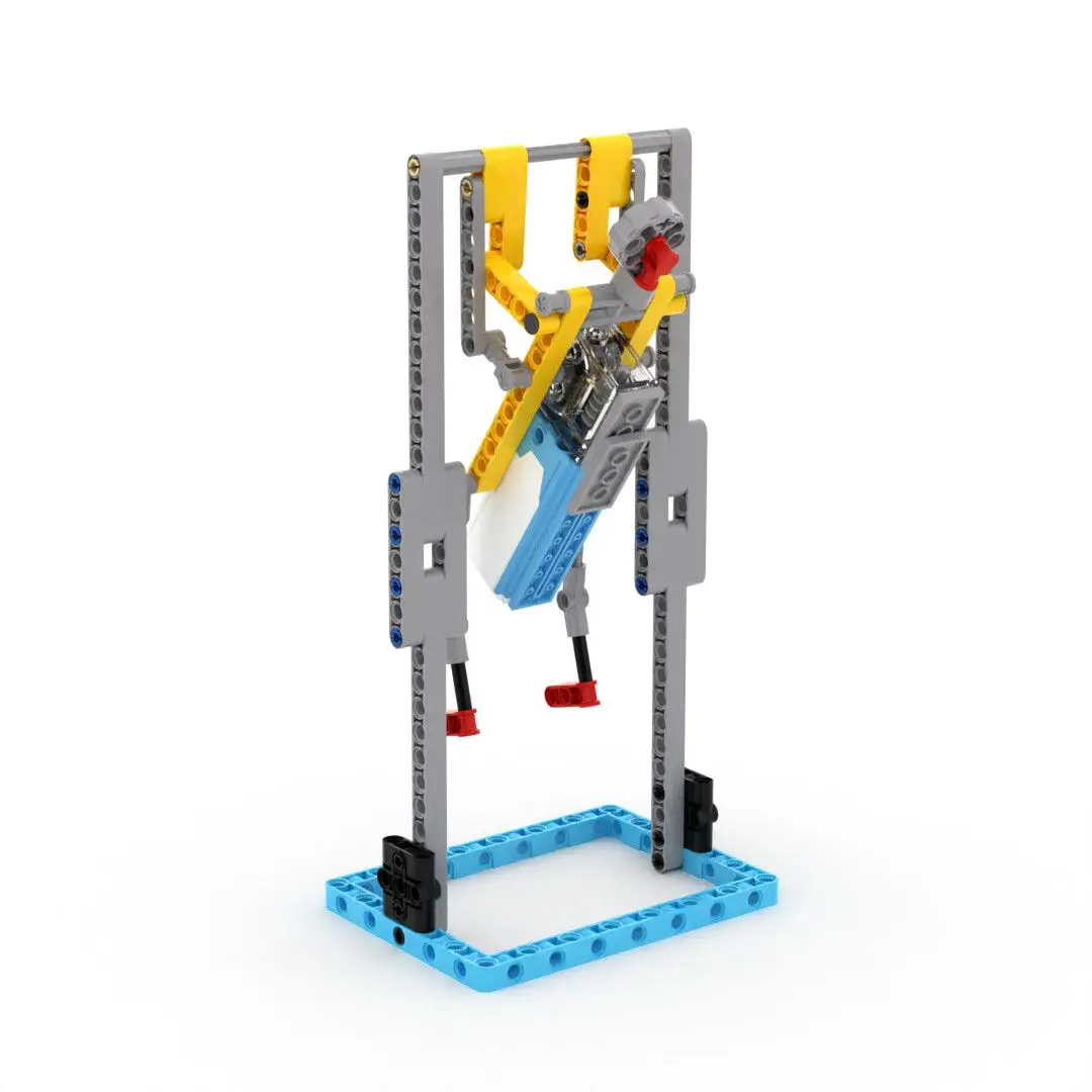 MOC Building Blocks Pull-Up Mechanism Kit, Mechanical Technical Bricks Motion Model, STEM Toy