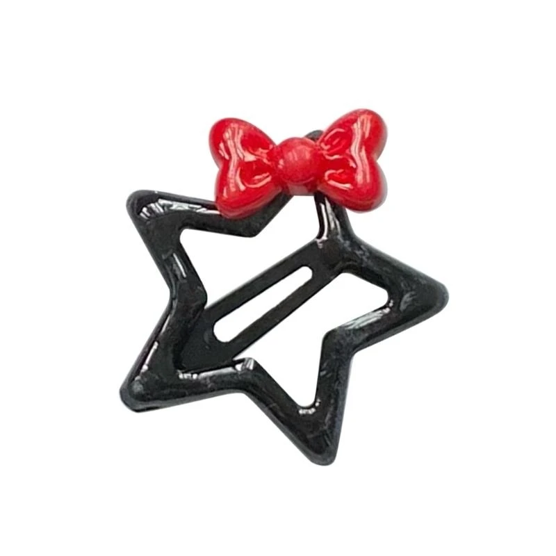 

652F Lovely Star Hair Clips Y2K Korean Metallic Hairclip Teens Girls Hair Decorations