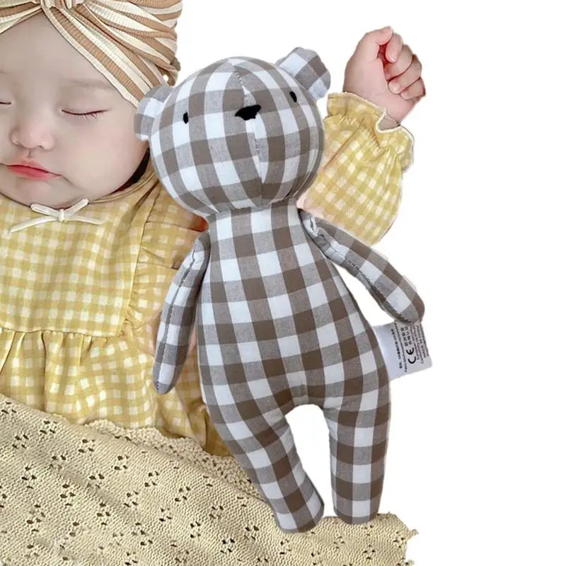 Kids Sleep Bear Doll Zmywalne bawełniane lalki Bear Towarzysz do spania Ozdoby do pokoju dziecięcego Materiały do salonu Dormitorium Sypialnia Samochód