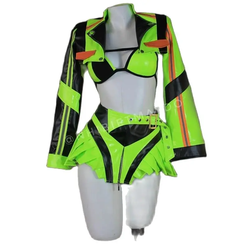 Tech Style Stage Festival Outfits Women Gogo Dancer Costume Sexy Pole Dance Clothing Bar Nightclub Ds Dj Jazz Clothes XS8290