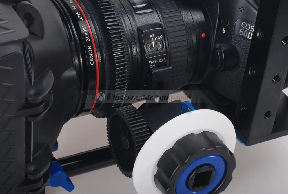 اتبع التركيز مع حزام حلقة التروس القابل للتعديل 15 مم نظام دعم قضيب لكاميرا Canon Nikon SONY DSLR