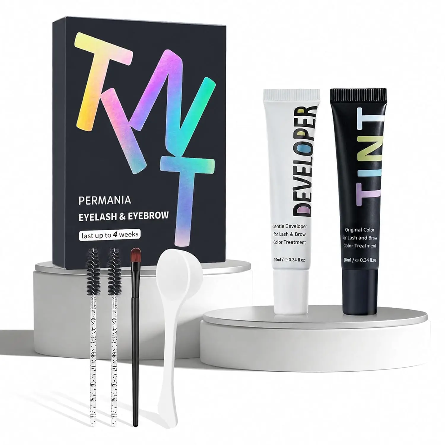 

PERMANIA 10ml Eyebrow Dye Kit Eyelash and Eyebrow Dye Tint Kit Waterproof Fast Tint Brow Dye Lashes Long Lasting Eyebrows Makeup