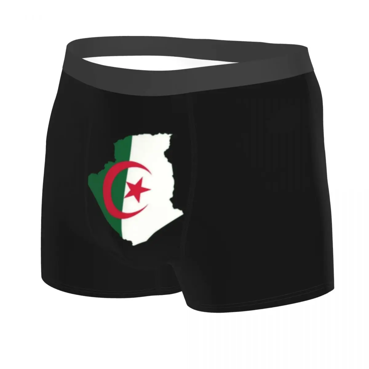 Custom Fashion Algeria Map Flag 2222 Boxers Shorts Panties Men's Underpants Stretch Briefs Underwear