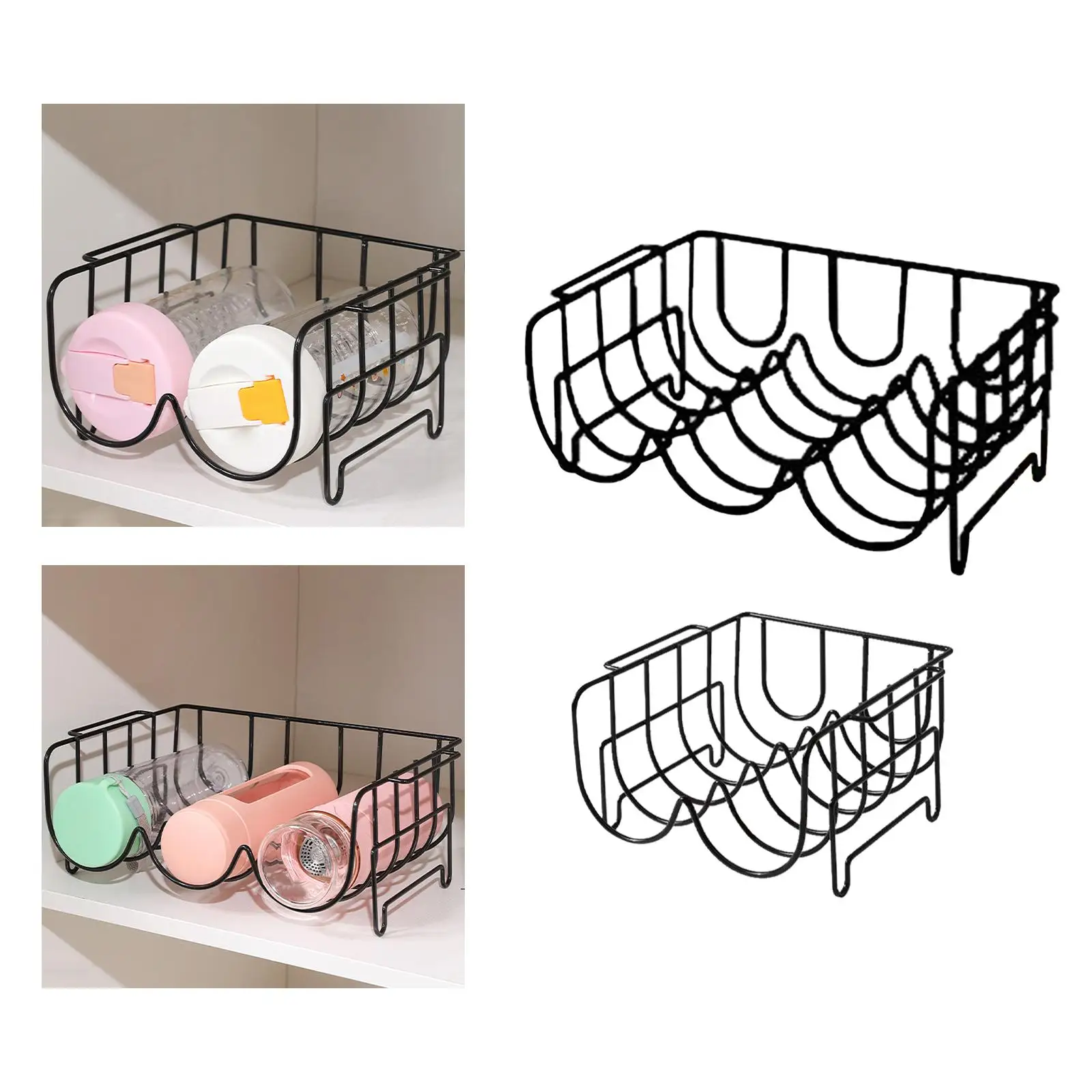

Mug Holder Stackable Cup Display Stand Glass Bottle Drying Rack for Kitchen