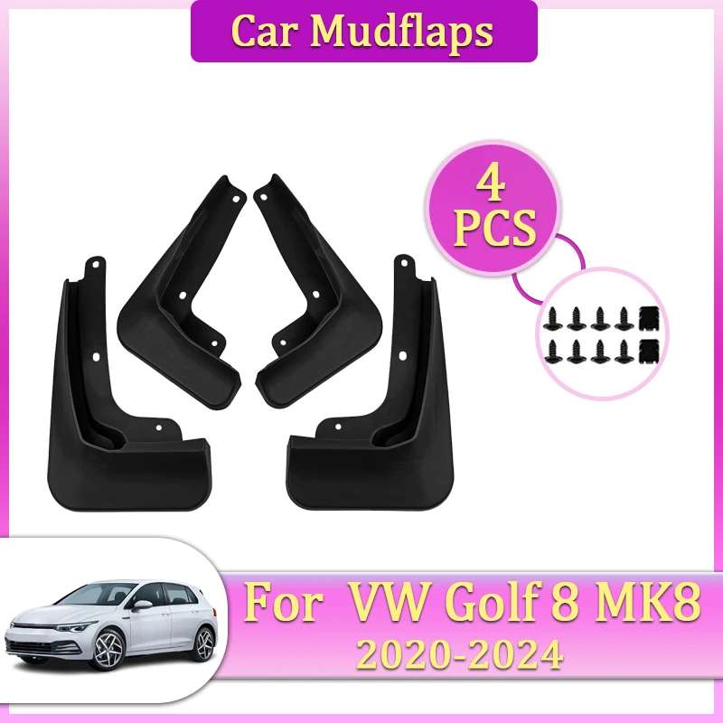 

Car Mud Accessories For Volkswagen VW Golf 8 MK8 2020~2024 Mudflaps Tool Splashs Fenders Flare Cover Guards Auto Mudguards Parts