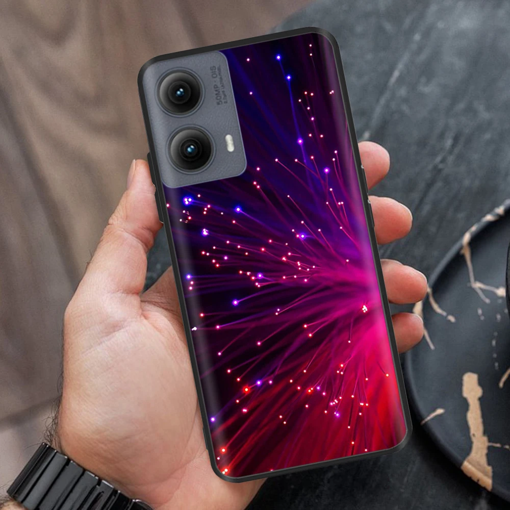 For Motorola Edge (2024) Case Cover Cute Painted Dandelion Protector Silicone Cover For Moto Edge 2024 motoEdge Soft TPU Cases