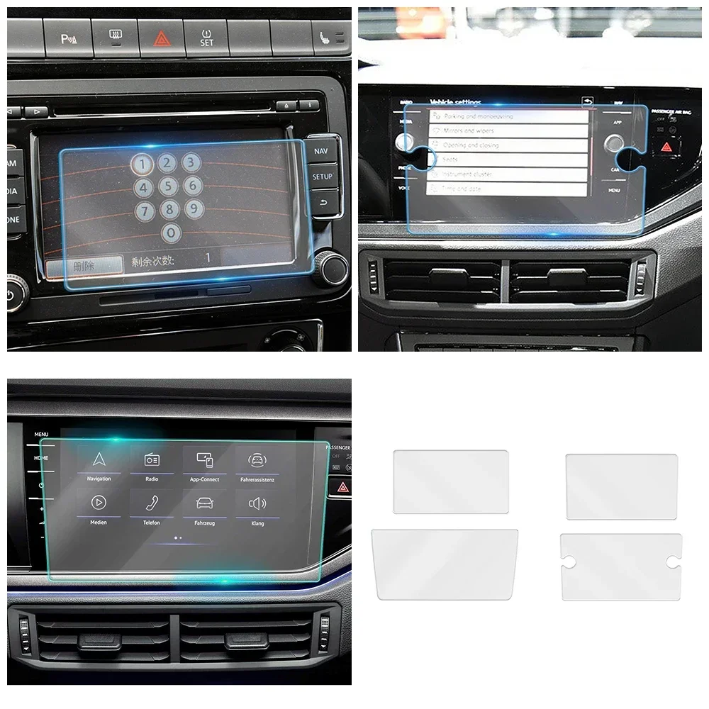 Für Volkswagen VW Polo 2014-2021 Auto Video GPS Navigation LCD Bildschirm Gehärtetem Glas Schutz Film Anti Scratch Zubehör