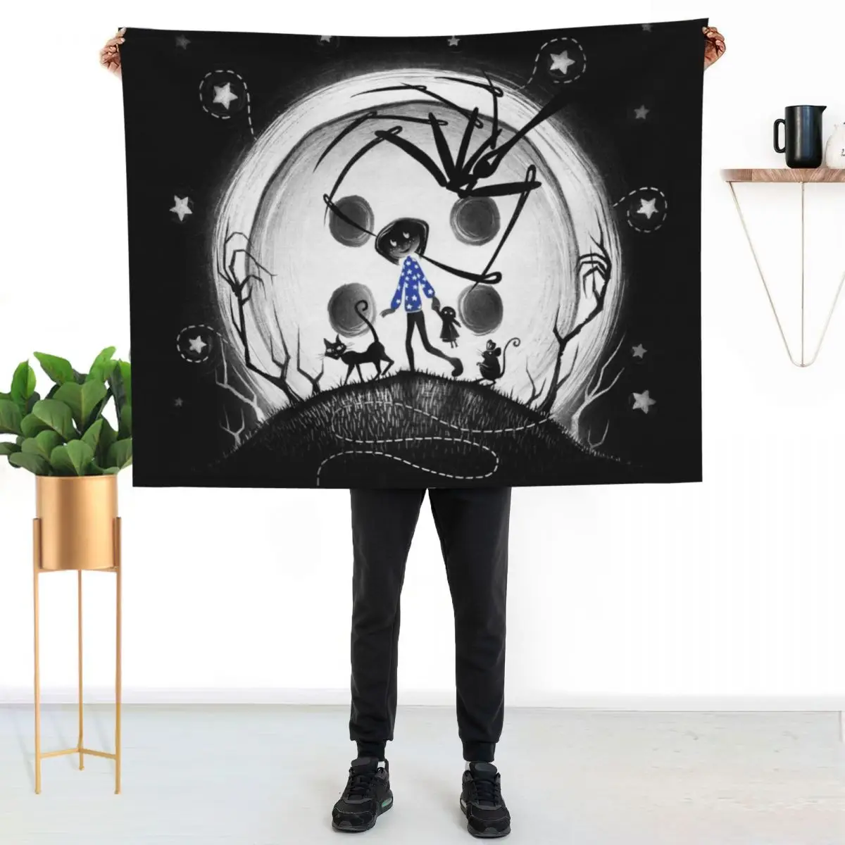 Behind The Door Throw Blanket Travel anime Bed Fashionable Soft Blankets For Sofas Designers Blankets