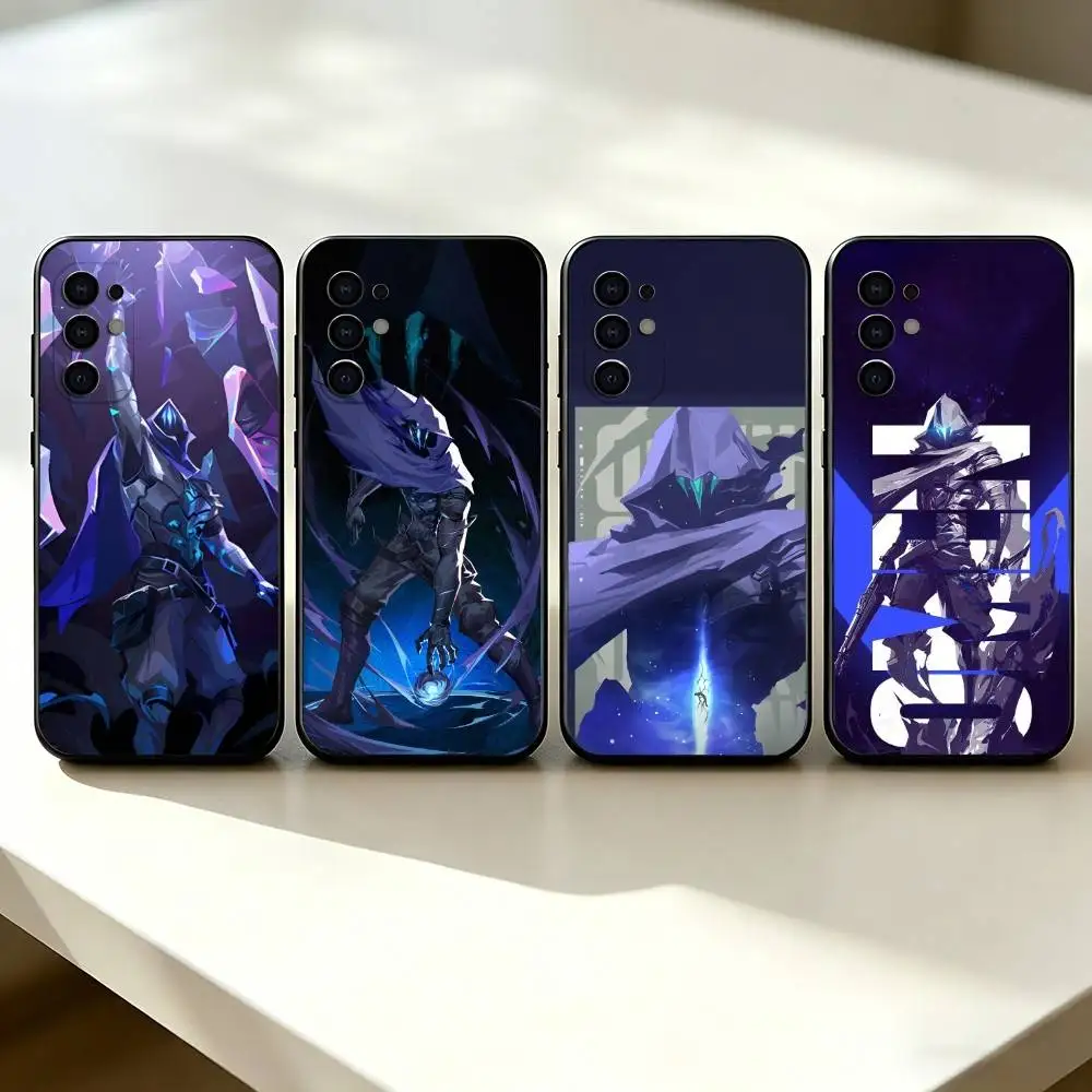 Game V-Valorant O-Omen Phone Case For Samsung S25,S24,S21,S22,S23,S30,Ultra,S20,Plus,Fe,Lite,Note,10,Black Cover
