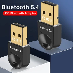 USB Bluetooth 5.4 Dongle Adapter for PC Speaker Wireless Mouse 2 in 1 Music Audio Receiver Transmitter Bluetooth 5.4