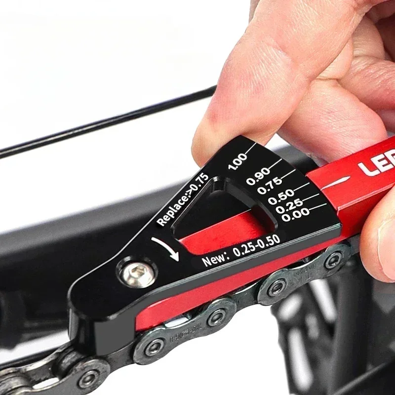 Mountain Bike Chain Measuring Ruler Wear Indicator Road Bike Chain Stretch Detection Caliper Tool Bicycle Accessories