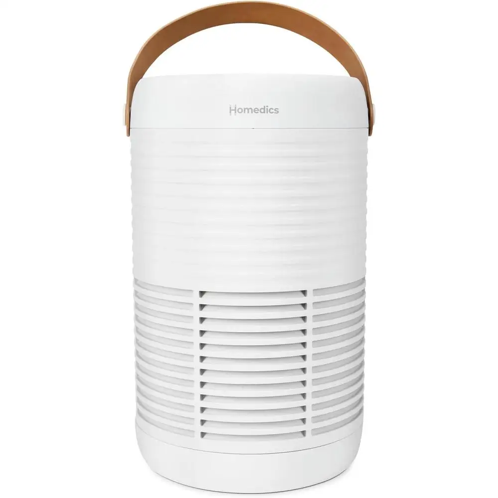 Homedics 3-in-1 Air Purifier True HEPA Activated Carbon Pre-filter Aroma Slot Quiet Operation Speed Options Essential Oil Pads