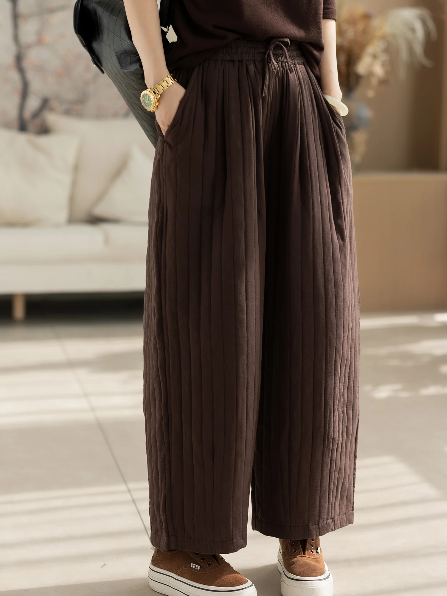 

Женские повседневные хлопковые брюки Cyu: новая коллекция осень-зима, с высокой талией, прямые, разноцветные, модные, удобные, для отдыха