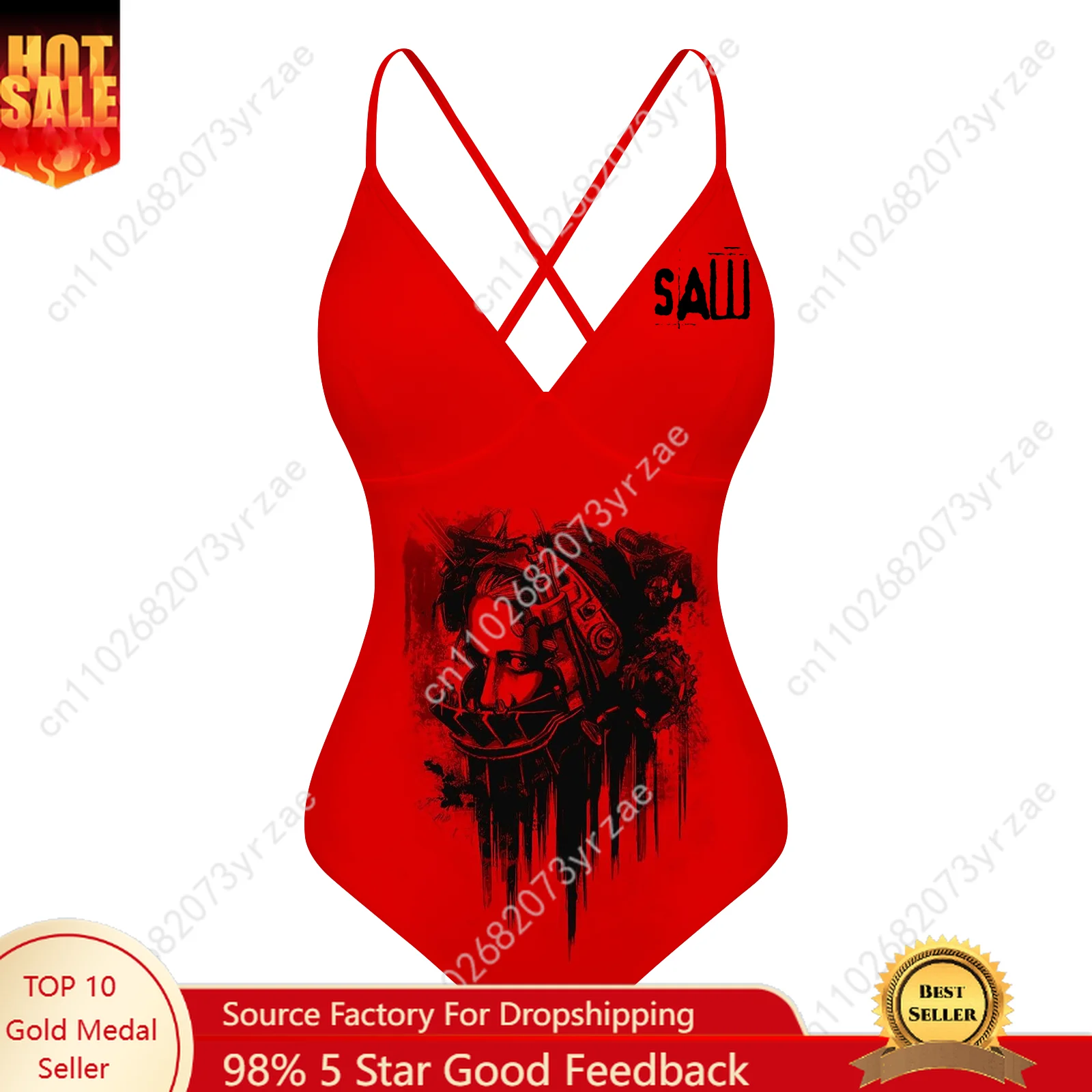 

Saw V-neck Halter Back Swimsuit Womens Bathing Suits Personalized Pool Party Swimwear Fashion Sexy Bikini Custom Bathing Suits
