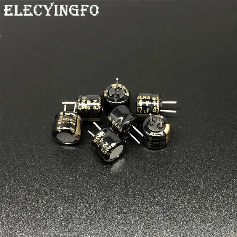 10Pcs/100Pcs 47uF 16V47uf  ELNA R3W Series 6.3x5mm 16V47uF small size Audio Capacitor