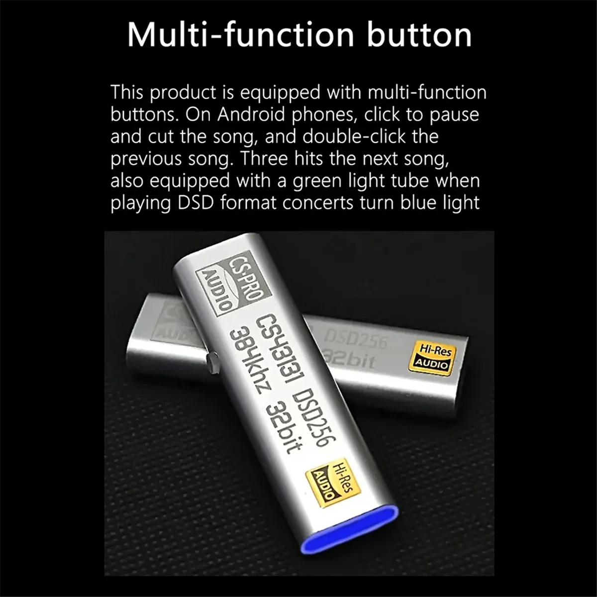 

SCLS CS43131 DSD256 Усилитель для наушников USB типа C на выходе 3,5 мм AUX-адаптер Hi-Fi аудиочип декодер усилителя для Android