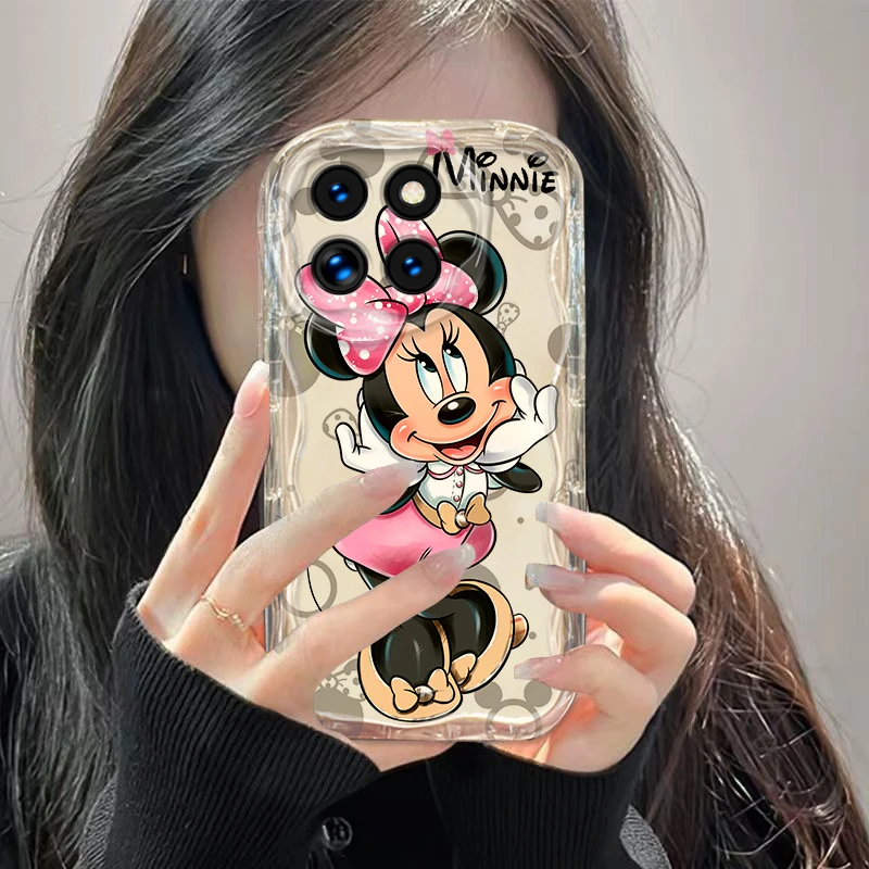 Disney Cartoon Mickey Minnie für Xiaomi 14 12 11 Pro Poco M6 M3 x6 x5 x4 x3 Pro transparente Soft Wave Oil Telefon hülle