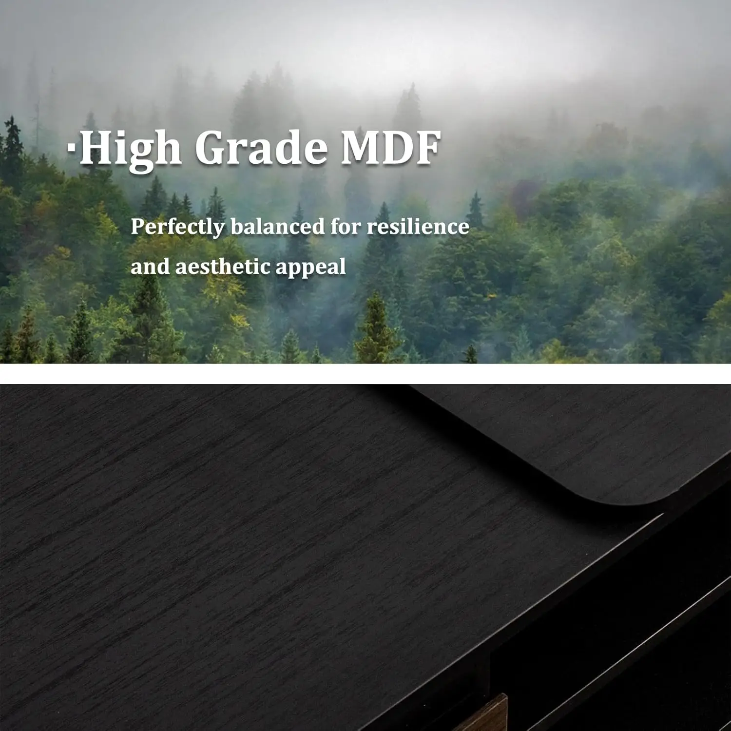 Extendable Coffee Table 48-66'' Rectangle With Drawers Storage Shelf Adjustable Coffee Table (Black/Walnut)