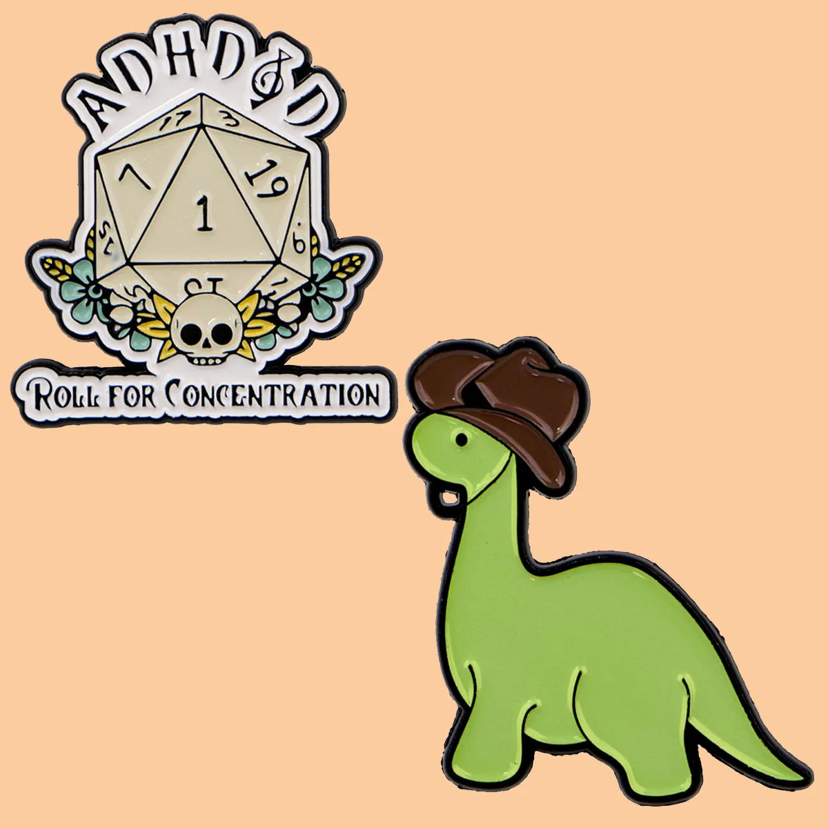 

Cute Cowboy Dinosaur Enamel Pins Badges on Backpack Metal Brooches For Clothing Lapel Pins Accessories Fashion Jewelry Gifts