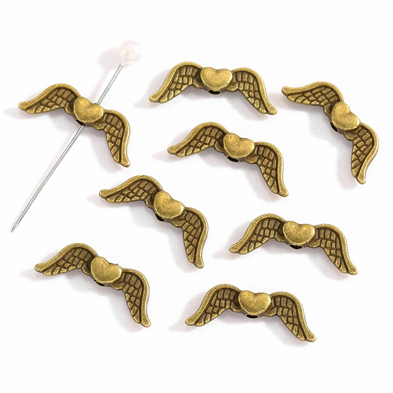 20 قطعة 6 ألوان على شكل أجنحة الملاك خرزة مباعدة حُليات المجوهرات صنع DIY بها بنفسك مجوهرات اكسسوارات اليدوية الحرفية 20*7 مللي متر R240 #4